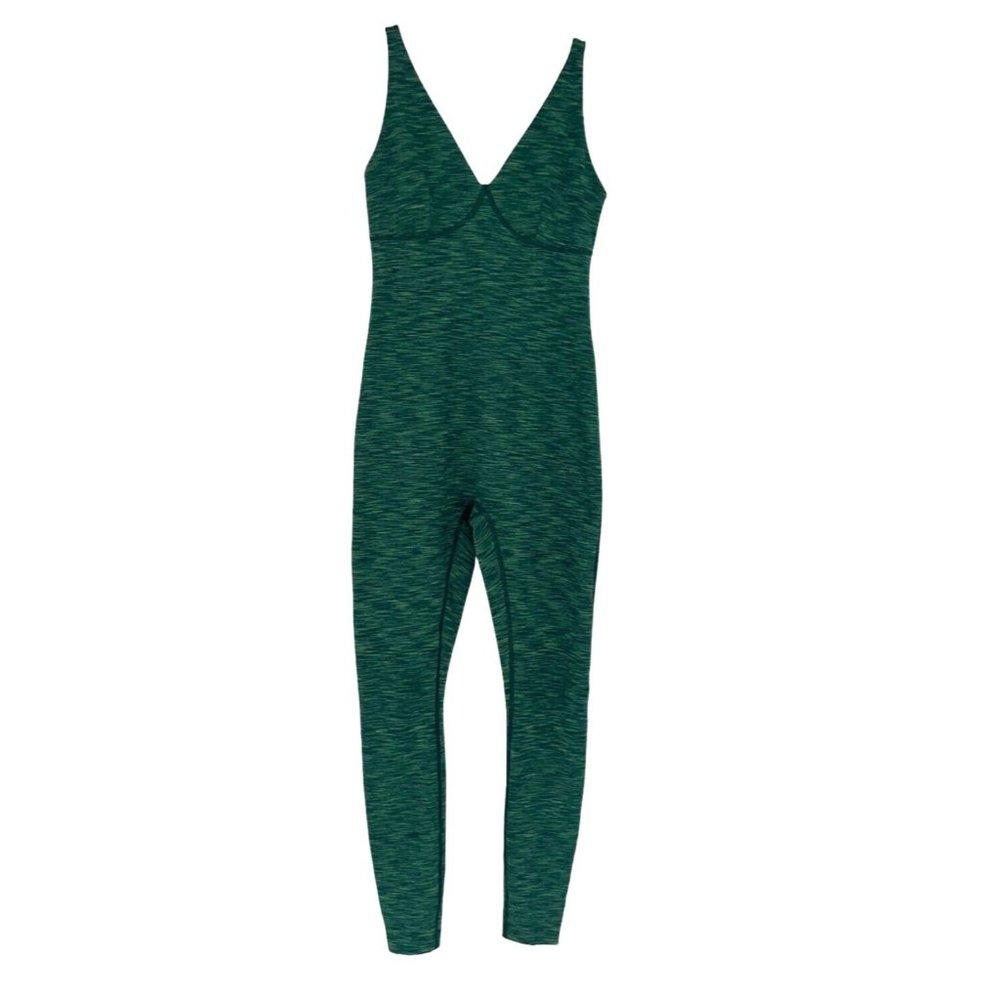 Outdoor Voices Flow Full Length Bodysuit -Green -Size Small